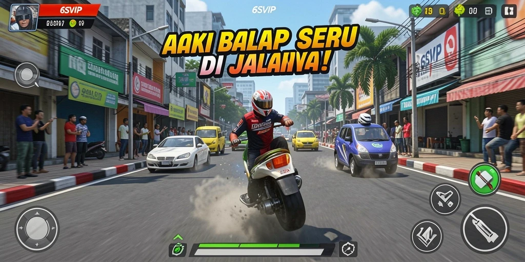 Gameplay seru dalam aksi balapan mobil yang mendebarkan.