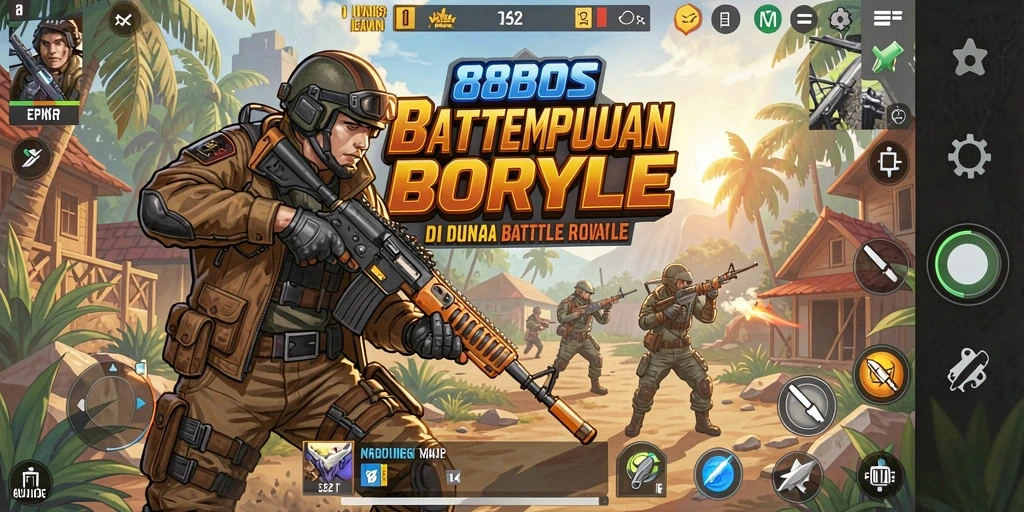 Gameplay seru di 88BOS dengan aksi Battle Royale yang mendebarkan.