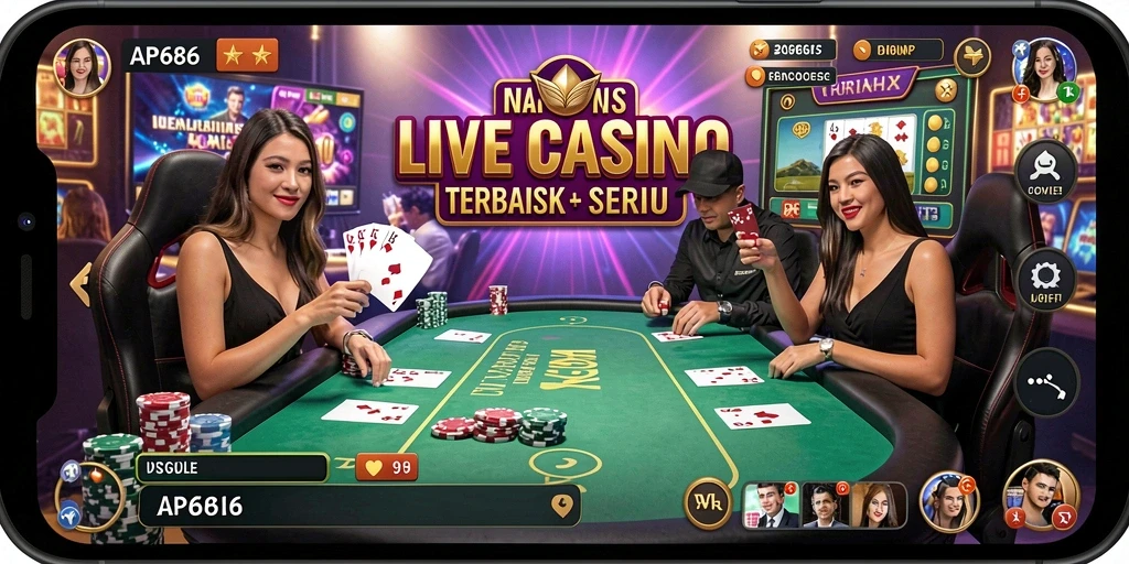 Tampilan gameplay Live Casino yang menarik di AP686.