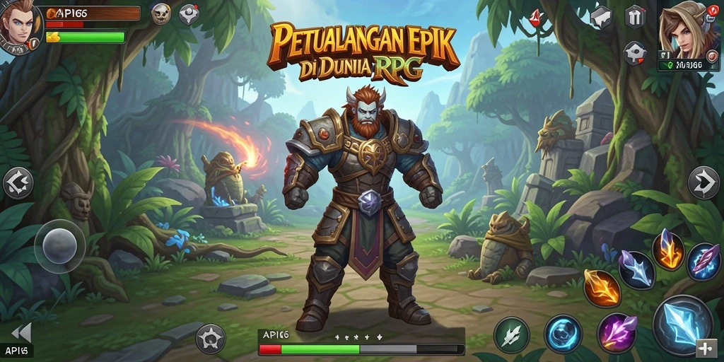 Tampilan gameplay RPG yang menarik di API66.
