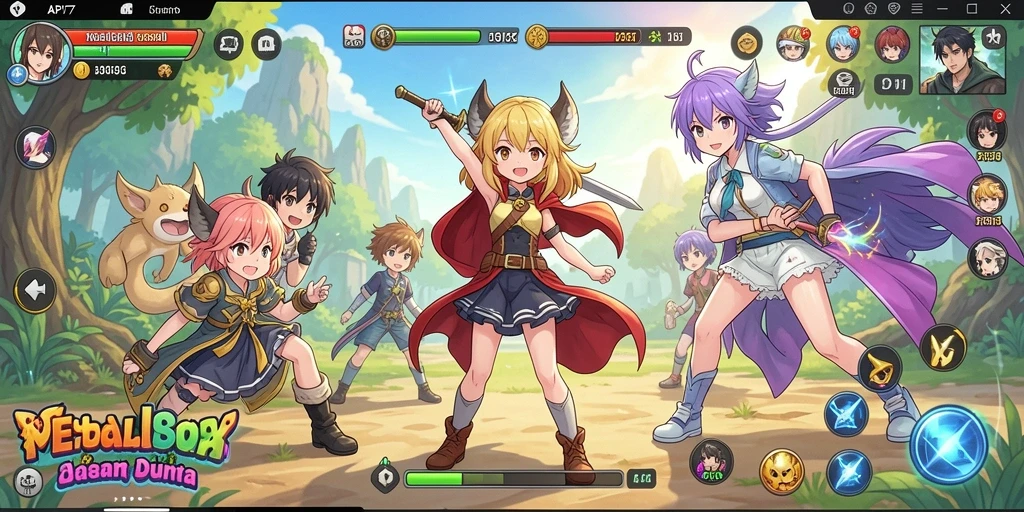 Tampilan seru gameplay API77 dengan karakter Anime.