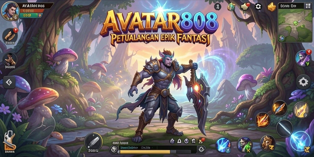 Tampilan gameplay AVATAR808 yang menakjubkan saat menjelajahi dunia fantasi.