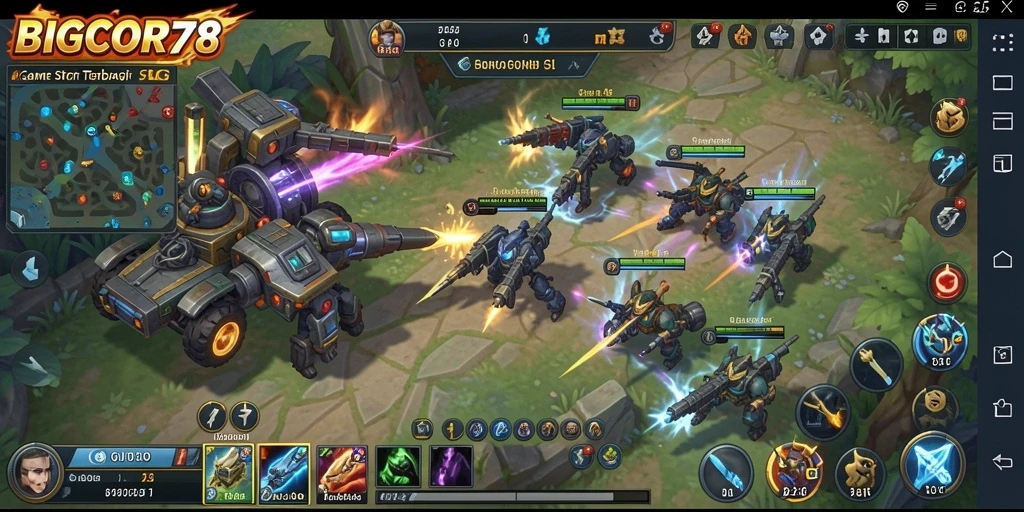 Tampilan gameplay strategis dalam BIGCOR78 dengan berbagai pilihan strategi.