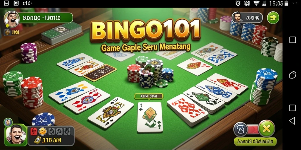 Tampilan menarik dari gameplay Gaple di BINGO101.