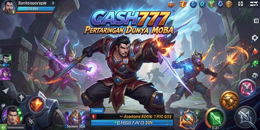 Screenshot gameplay yang menampilkan aksi seru dan karakter unik dalam CASH777.