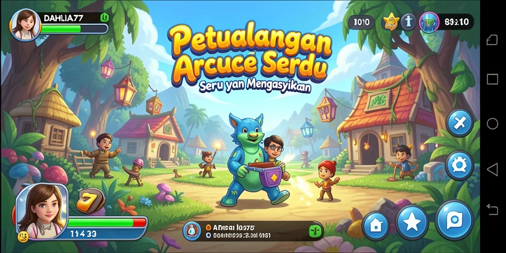 Screenshot gameplay DAHLIA77 yang menunjukkan aksi seru dalam Arcade.
