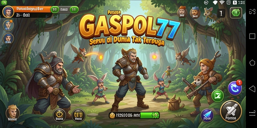 Tangkapan layar yang menampilkan momen mendebarkan dalam petualangan GASPOL77.