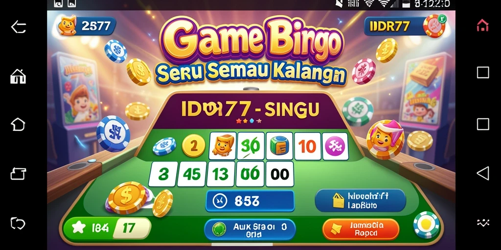 Screenshot IDR77 menampilkan suasana seru permainan Bingo.