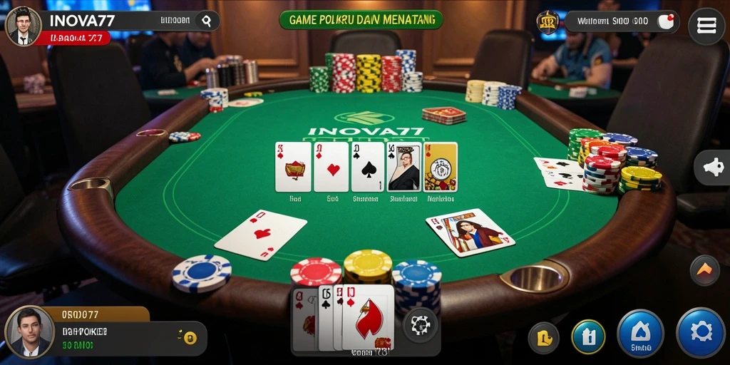 Tampilan menarik permainan Poker di INOVA77.