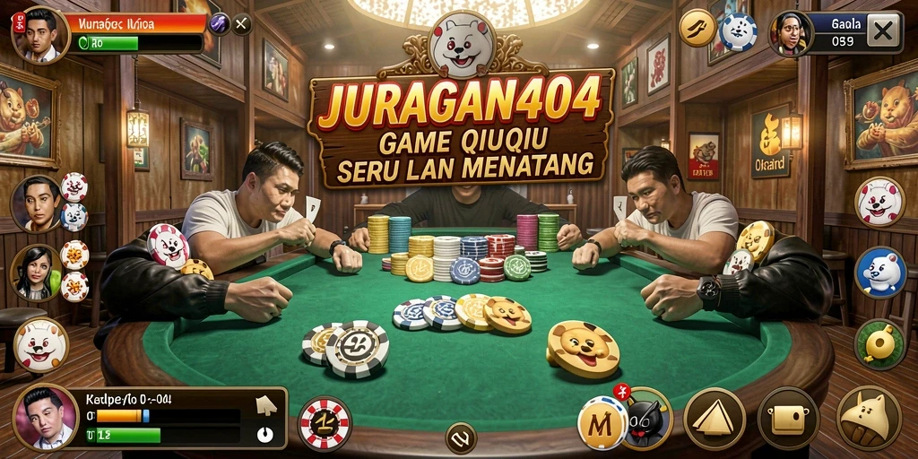 Screenshot JURAGAN404 menampilkan gameplay QiuQiu yang menarik.