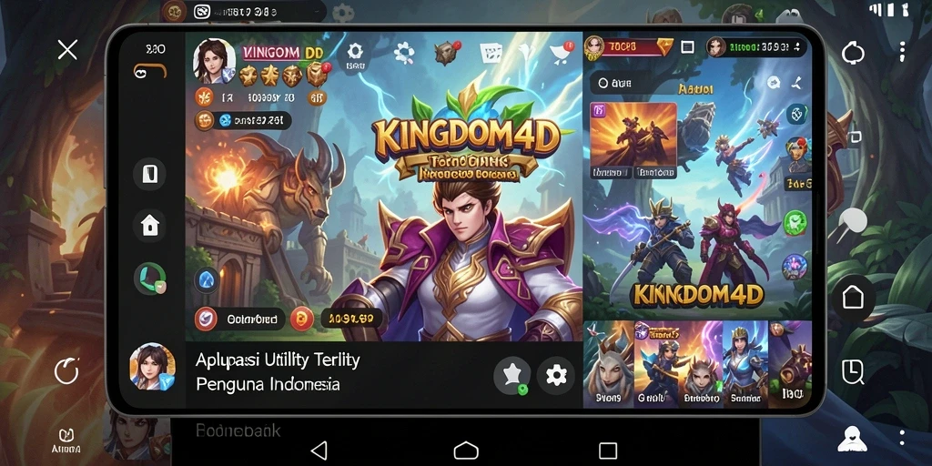 Tangkapan layar utama KINGDOM4D menampilkan antarmuka aplikasi Utility yang menarik.