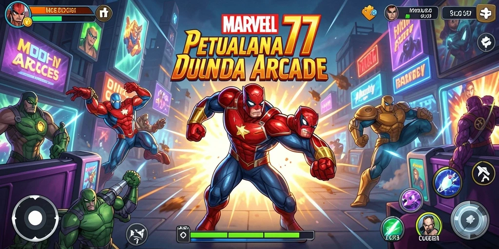 Tampilan gameplay seru dari MARVEL77 yang memukau.
