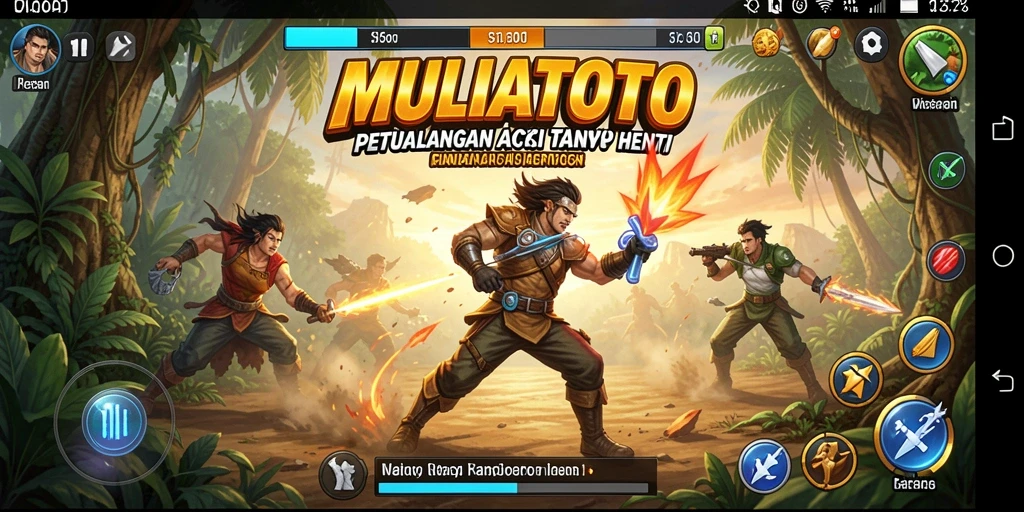 Tampilan gameplay MULIATOTO yang seru dan dinamis.