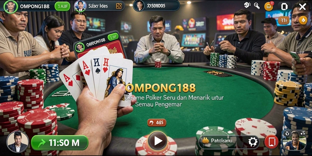 Tampilan gameplay OMPONG188 dengan pemain yang aktif dan suasana kompetitif.