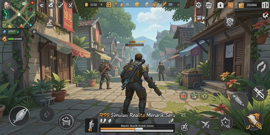 Screenshot utama RP99 dengan gameplay simulasi yang mendebarkan.