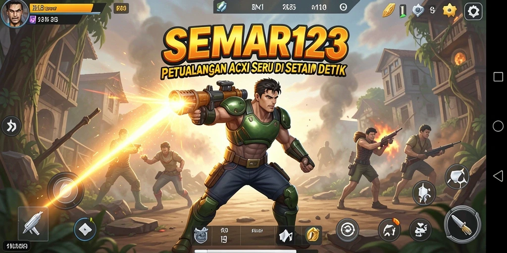 Tampilan seru dari gameplay SEMAR123 yang penuh aksi.