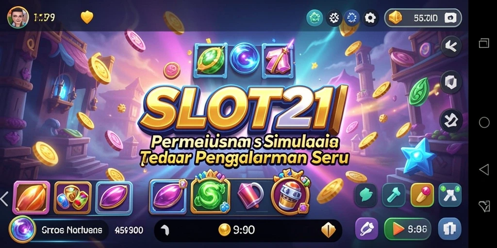Tampilan gameplay SLOT21 dengan grafis menarik dan pengalaman bermain yang imersif.