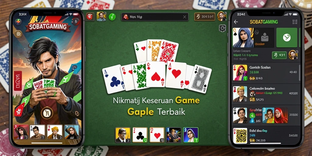 Tampilan gameplay Gaple yang seru di SOBATGAMING.
