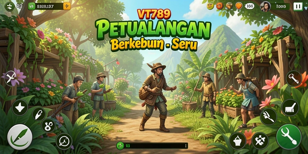 Menampilkan gameplay yang seru saat berkebun di VT789.