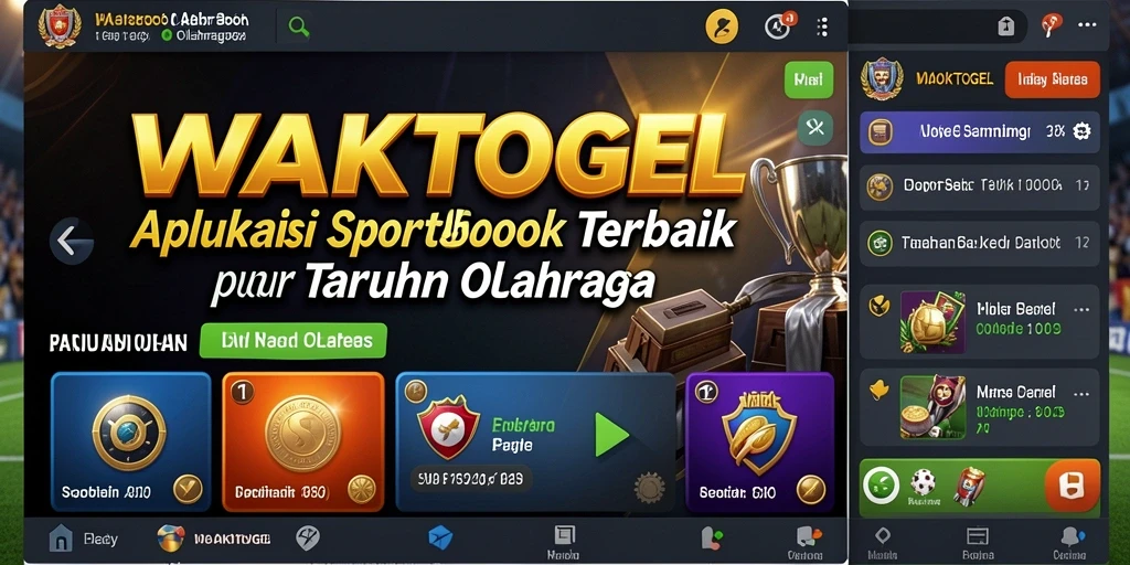 Screenshot WAKTOGEL menampilkan tampilan antarmuka taruhan olahraga.